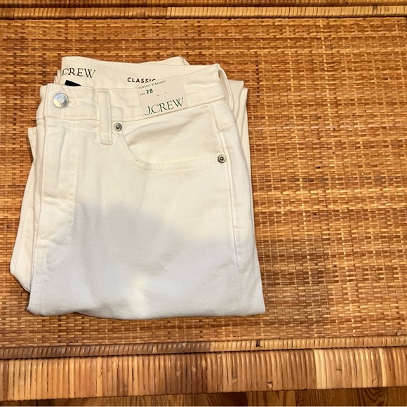J. Crew Classic Straight Denim White NWT - Picture 5 of 5